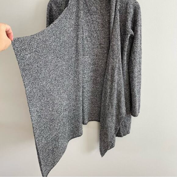 Barefoot Dreams | Calypso CozyChic Lite Gray Wrap Cardigan Open Front Heathered - Picture 6 of 11
